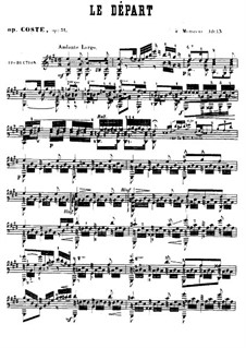 Le départ , Op.31: Le départ by Наполеон Кост