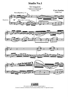 Studies for Piano, CS023 No.1-10: No.1 in G Major by Santino Cara