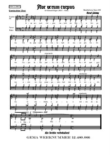 Три мотета, Op.2: No.1 Ave verum corpus, for choir by Эдуард Элгар