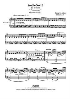 Studies for Piano, CS023 No.1-10: No.10 in A Minor by Santino Cara