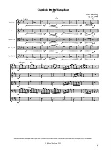 Capriccio für fünf Saxophone, Op.23: Capriccio für fünf Saxophone by Klaus Miehling