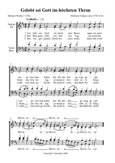 Gelobt sei Gott im höchsten Thron: Gelobt sei Gott im höchsten Thron by Мельхиор Вульпиус