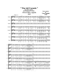 Fior del Carmelo. SSSAATBB a cappella, CS062: Fior del Carmelo. SSSAATBB a cappella by Santino Cara