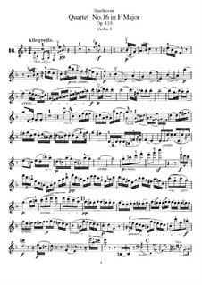 Струнный квартет No.16 фа мажор, Op.135: Партия первой скрипки by Людвиг ван Бетховен