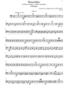 Увертюра Кориолан, Op.62: Партия литавр by Людвиг ван Бетховен