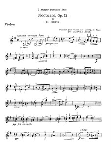 Ноктюрн ми минор, Op. posth.72 No.1: Для скрипки и фортепиано – сольная партия by Фредерик Шопен