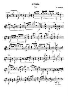 Rosita. Polka: Для гитары by Франсиско Таррега