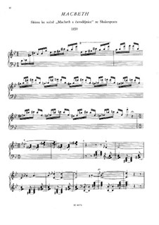 Макбет для фортепиано, T.80: Макбет для фортепиано by Бедржих Сметана