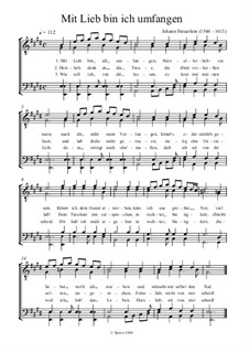 Mit Lieb bin ich umfangen für Männerchor: In E-Dur by Иоганн Штуэрляйн