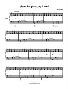 Pieces for piano, Op.1: No.4 by Chris Wind