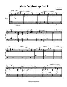 Pieces for piano, Op.2: No.4 by Chris Wind