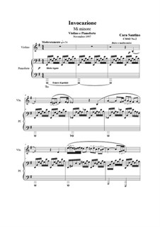 Invocazione in mi minore per violino e piano, CS043 No.2: Invocazione in mi minore per violino e piano by Santino Cara