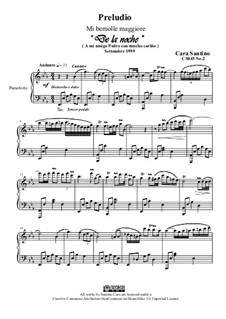 Preludio No.2 in mi bemolle maggiore per piano, CS045 No.2: Preludio No.2 in mi bemolle maggiore per piano by Santino Cara