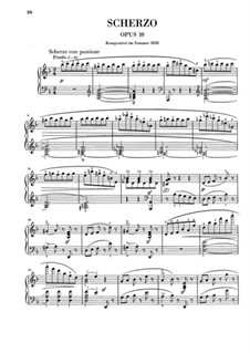 Скерцо No.1 ре минор, Op.10: Для фортепиано by Клара Шуман