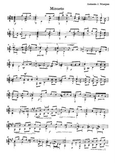 Менуэт: Для гитары by Антонио Хименос Маньон