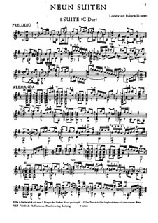 Девять сюит для гитары: Девять сюит для гитары by Людовико Ронкалли