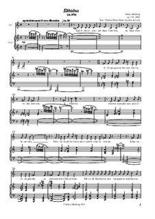 Ekhidna: Piano-vocal score, Op.170 by Klaus Miehling