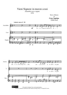 Vieni Signore in m...a coro e organo, CS112 No.5: Vieni Signore in m...a coro e organo by Santino Cara