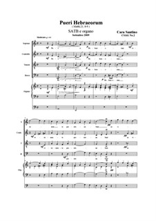 Pueri Hebraeorum. SATB e organo, CS161 No.2: Pueri Hebraeorum. SATB e organo by Santino Cara