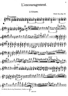 The Encouragement, Op.34: Для двух гитар – партия второй гитары by Фернандо Сор