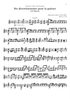 Шесть дивертисментов, Op.1: Дивертисмент No.6 by Фернандо Сор
