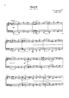 Двенадцать эскизов, Op.1: Эскиз No.3 ре мажор by Алексей Станчинский