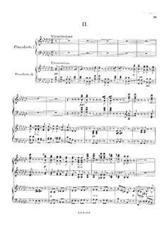 Фортепианный концерт No.1 си-бемоль минор, Op.1: Часть II, для 2 фортепиано в 4 руки by Вильгельм Стенхаммар