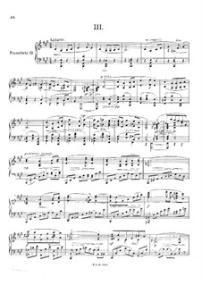 Фортепианный концерт No.1 си-бемоль минор, Op.1: Часть III, для 2 фортепиано в 4 руки by Вильгельм Стенхаммар