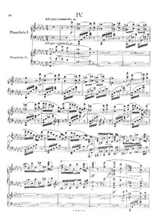 Фортепианный концерт No.1 си-бемоль минор, Op.1: Часть IV, для двух фортепиано в четыре руки by Вильгельм Стенхаммар