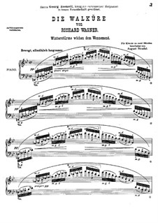 Валькирия, WWV 86b: Winter Storms, for piano by Рихард Вагнер