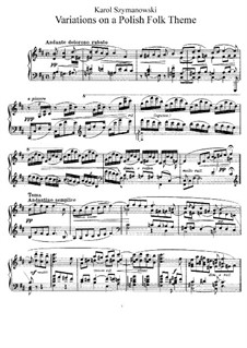 Вариации на польскую народную тему, Op.10: Для фортепиано by Кароль Шимановский