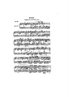 Симфония No.100 соль мажор 'Военная', Hob.I/100: Версия для фортепиано by Йозеф Гайдн