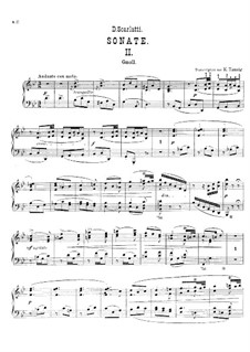 Соната No.128 соль минор, K.426 L.128 P.128: Для фортепиано (Версия Таузига) by Доменико Скарлатти