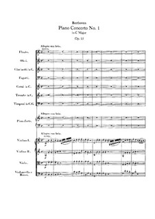 Концерт для фортепиано с оркестром No.1, Op.15: Партитура by Людвиг ван Бетховен