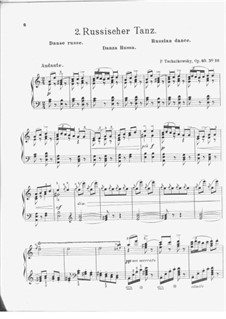 Двенадцать пьес, TH 138 Op.40: No.10 Русская пляска by Петр Чайковский