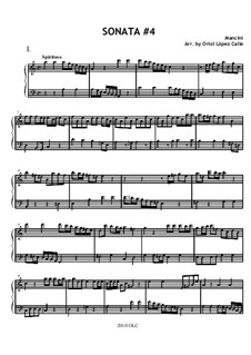 Sonata No.4 (easy piano): Соната No.4 (easy piano) by Франческо Манчини