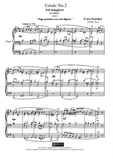 Choral in g major for organ, CS083 No.2: Choral in g major for organ by Santino Cara