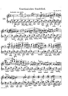 Песни без слов, Op.62: No.5 Venetian Boat Song by Феликс Мендельсон-Бартольди