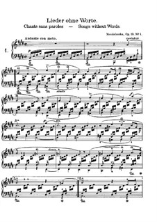 Песни без слов, Op.19b: No.1 Andante con moto by Феликс Мендельсон-Бартольди