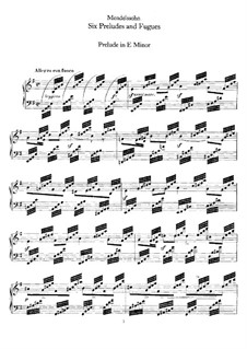 Шесть прелюдий и фуг, Op.35: Для фортепиано by Феликс Мендельсон-Бартольди
