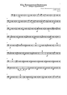 Фрагменты: No.5 Allegro appassionato – doble bass part by Феликс Мендельсон-Бартольди
