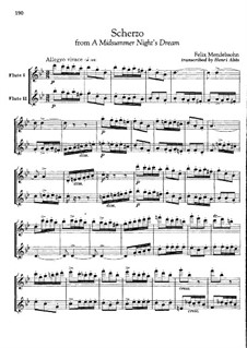 Скерцо: Для двух флейт by Феликс Мендельсон-Бартольди