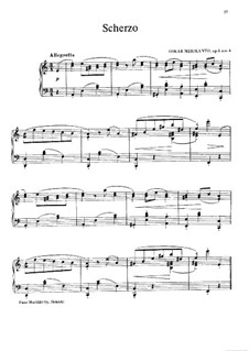 Скерцо для фортепиано, Op.6 No.4: Скерцо для фортепиано by Оскар Мериканто