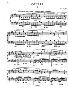 Соната No.5, Op.64 No.1: Для фортепиано by Николай Мясковский