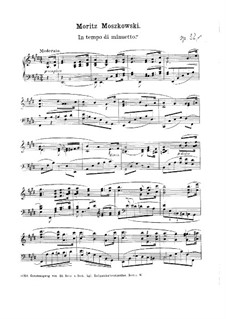 Три пьесы для фортепиано, Op.32: No.1 Менуэт by Мориц Мошковский