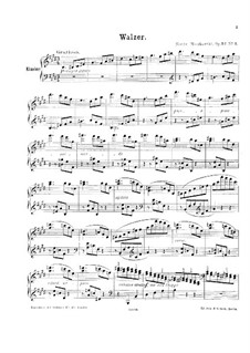 Три пьесы для фортепиано, Op.32: No.3 Вальс by Мориц Мошковский