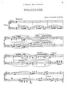 Две пьесы для фортепиано, Op.45: No.1 Полонез by Мориц Мошковский