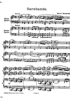 Сарабанда для двух фортепиано в четыре руки: Сарабанда для двух фортепиано в четыре руки by Мориц Мошковский