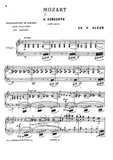 Концерт для фортепиано с оркестром No.20 ре минор, K.466: Переложение для фортепиано by Вольфганг Амадей Моцарт