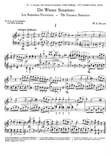 Шесть венских сонатин для фортепиано: Сонатина No.1 by Вольфганг Амадей Моцарт